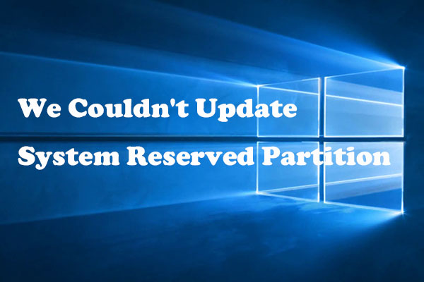 Resize System Reserved Partition Windows 10